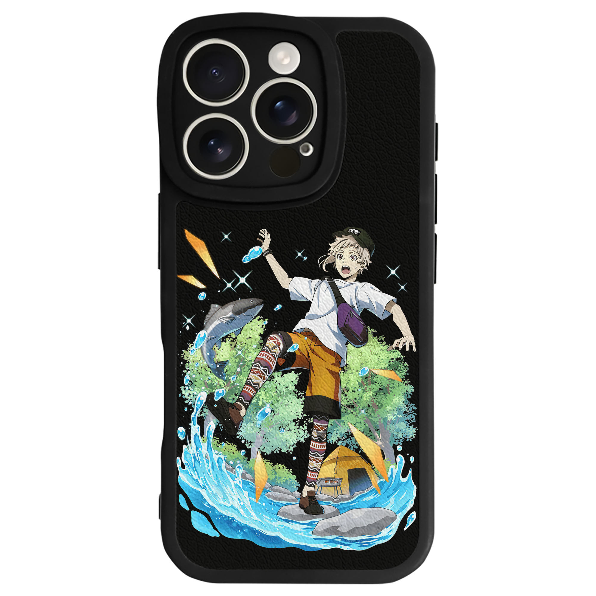 （画像用） 文豪ストレイドッグス Bungo Stray Dogs 【iPhone 16シリーズ対応】シリコンスマホケース（レザー調） 材質：シリコン